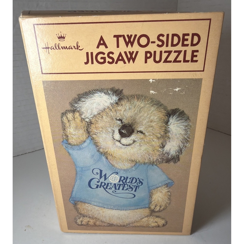 Vintage Shirt Tales 2 Sided Jigsaw Puzzle Hallmark Complete Over 60 Pieces Kip